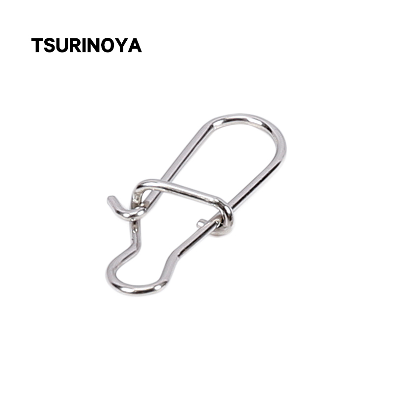 Fishing Hook Stainless Steel - TSURINOYA ตกปลาสแตนเลส Snaps 50PCS Fastlock คลิป