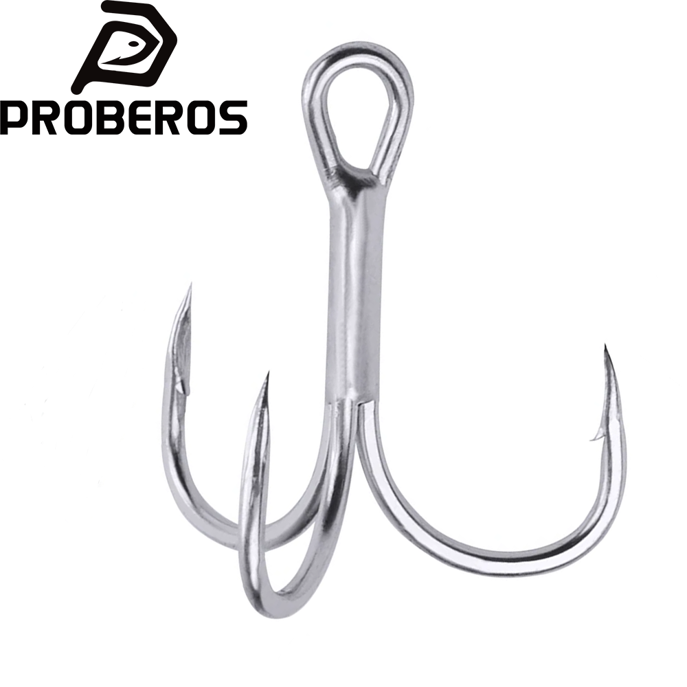 Fishing Hook Size - PROBEROS 20ชิ้น/ล็อตน้ำเค็มตกปลาตะขอTreble Hooks 1 #-2 #-4