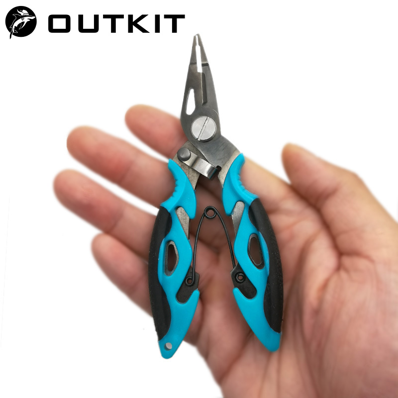 Fishing Hook Remover - OUTKIT มัลติฟังก์ชั่นตกปลาคีมตัดสาย Hook Remover กรรไกรสแตนเลสตกปลา CLAMP