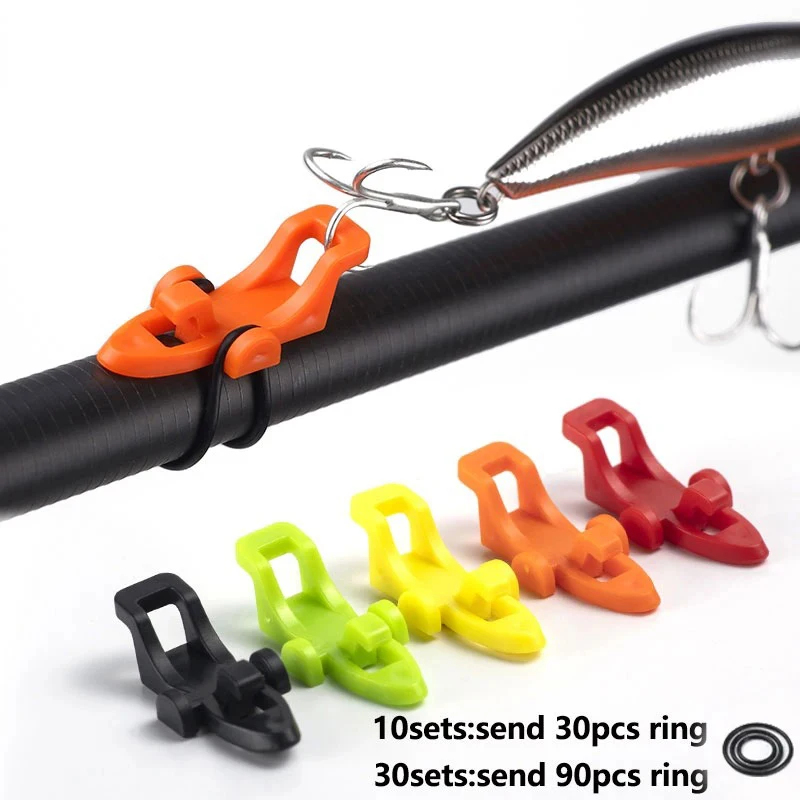 Fishing Hook Jig - ที่เก็บเบ็ดตกปลา 10 ชิ้น ที่เก็บเหยื่อตกปลา อุปกรณ์เสริมสำหรับเหยื่อตกปลา ที่เก็บเบ็ดจิ๊ก
