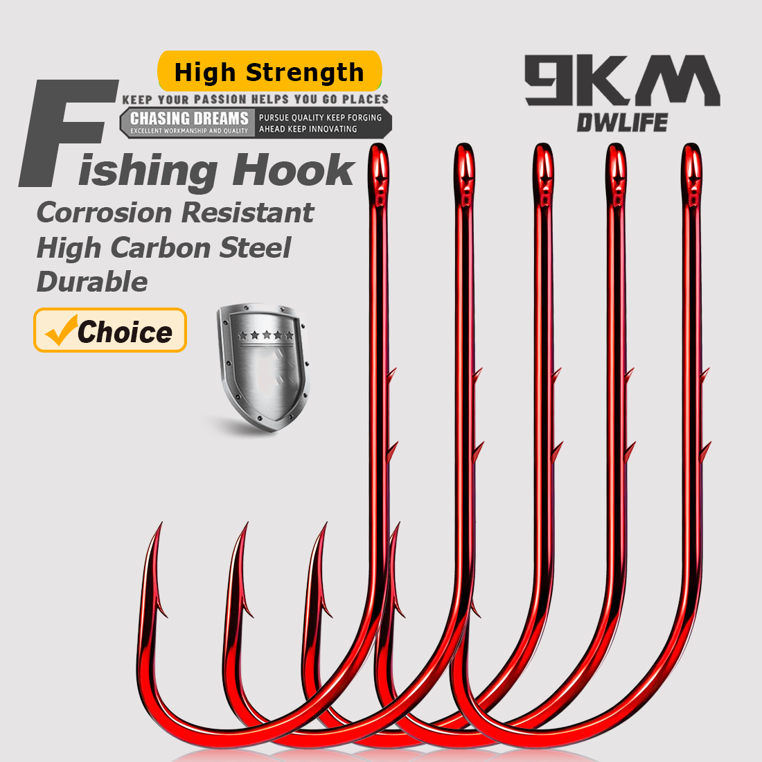 Fishing Hook Circle - 9KM Baitholder ตะขอตกปลายาวหนอนแดงผู้ถือตะขอเหยื่อตะขอสําหรับน้ําเค็มและน้ําจืด,ใหม่