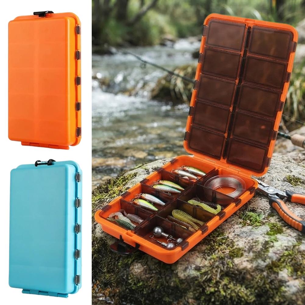 Fishing Hook Box - กล่องใส่อุปกรณ์ตกปลา 20 ช่อง แบบพับได้ ฝาปิดแบบพลิก กล่องเก็บอุปกรณ์ตกปลา