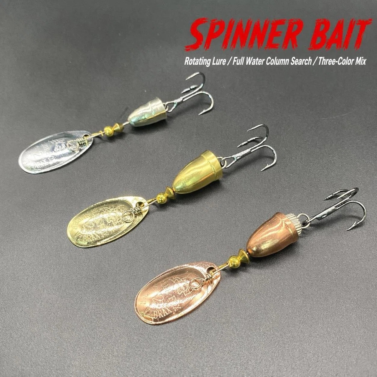 Fishing Hook Treble - เหยื่อปลอมโลหะแบบหมุน 1 ชิ้น ขนาด 4 กรัม