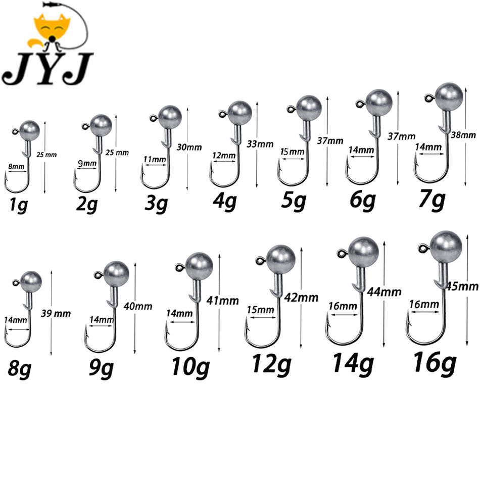 Fishing Hook Offset - ตะขอจิ๊กเฮด WODJYJ ขนาด 1 กรัม 2