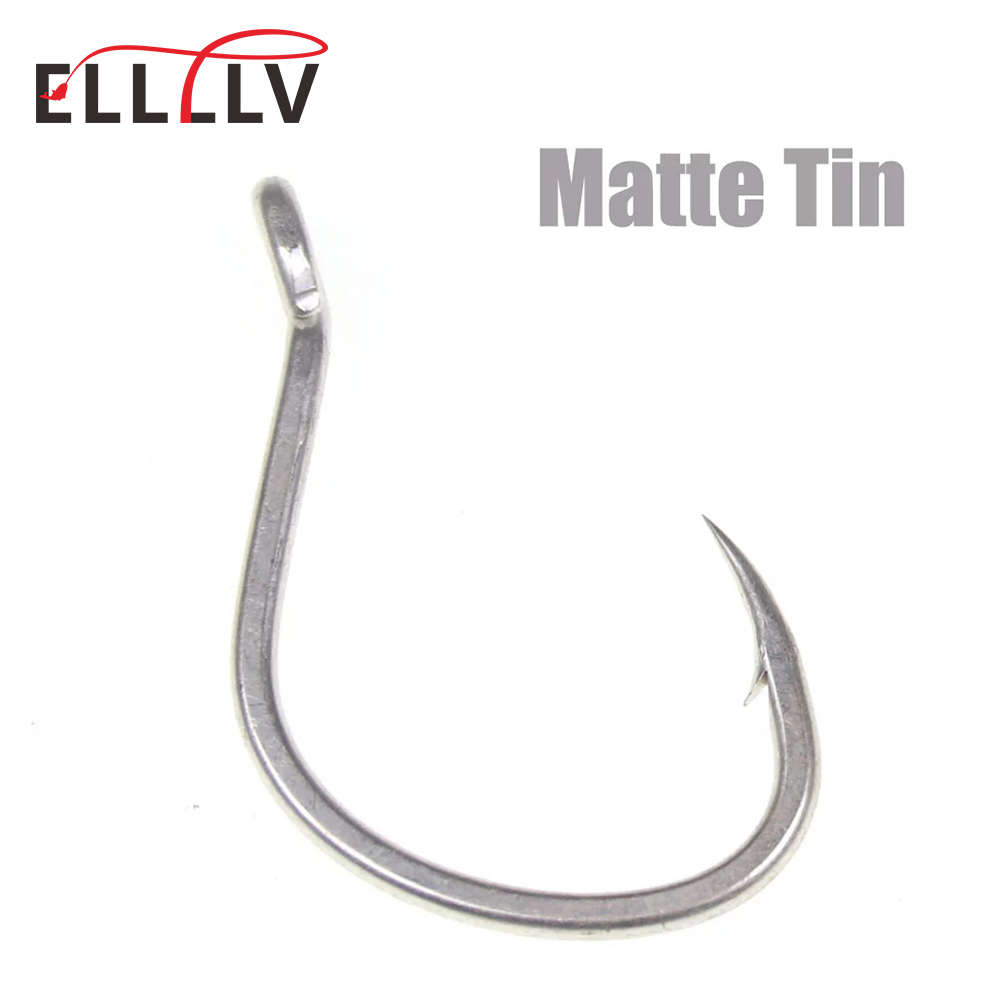 10pcs ดีบุก Anti-Rust น้ำเค็ม  - Fishing Hook Offset บทวิจารณ์และราคา