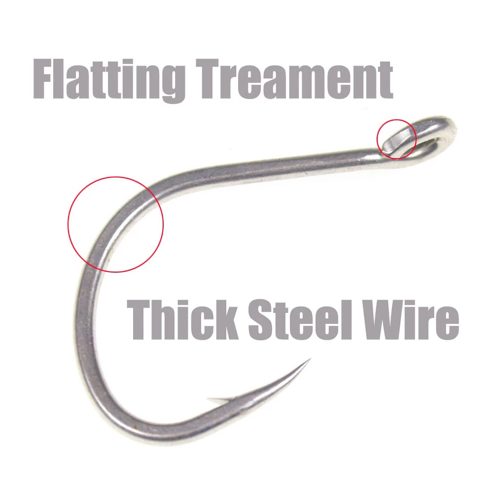 10pcs ดีบุก Anti-Rust น้ำเค็ม  - Fishing Hook Offset บทวิจารณ์และราคา