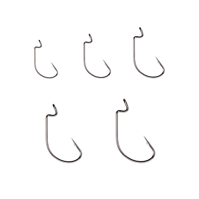 50pcs หนอนกว้างตะขอเหล็กคาร์บอ - Fishing Hook Barbless บทวิจารณ์และราคา