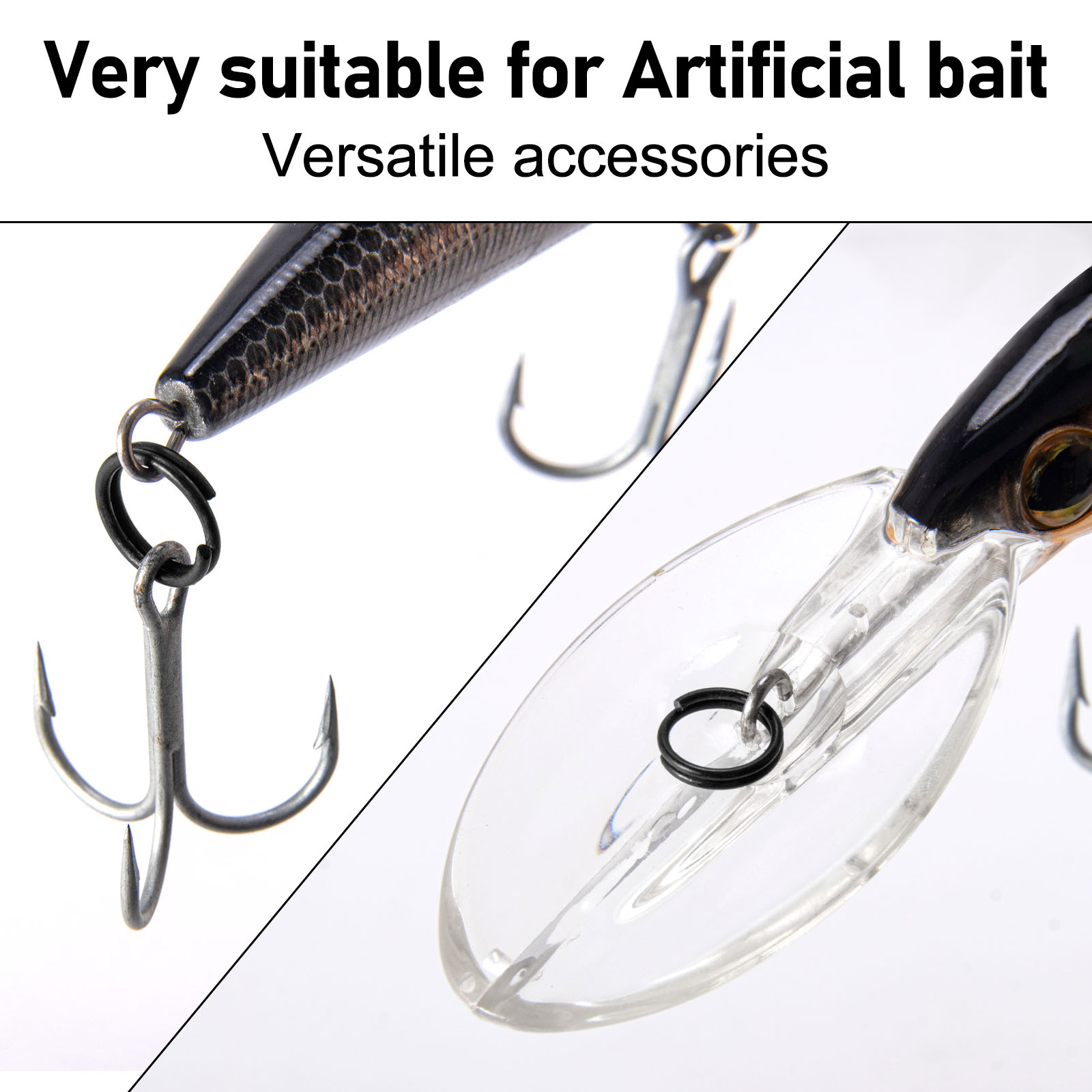 ห่วงเชื่อมต่อเหยื่อตกปลา ขนาด  - Fishing Hook Stainless Steel บทวิจารณ์และราคา