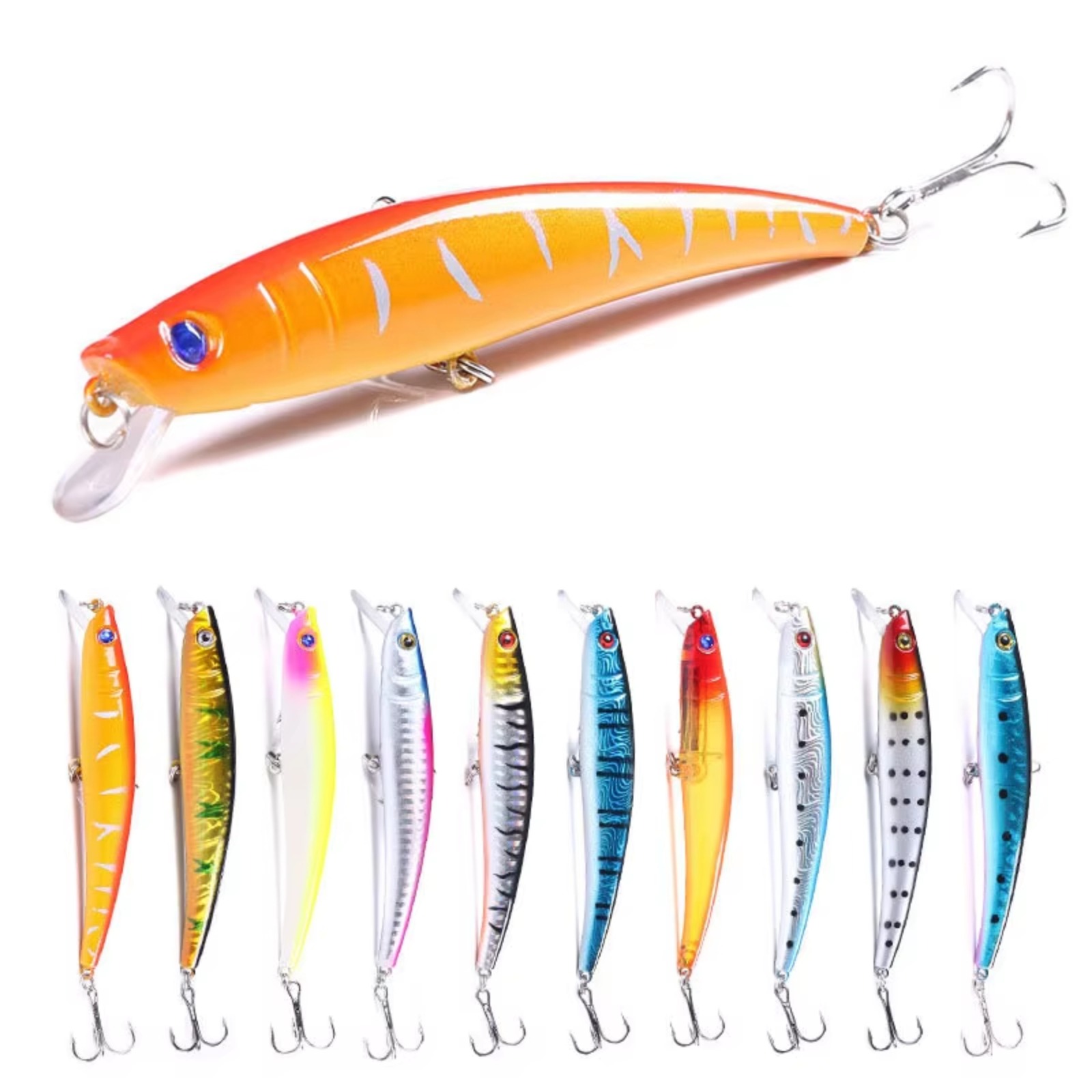 เหยื่อตกปลาแบบมิโนว์ 110 มม. 1 - Fishing Hook Treble บทวิจารณ์และราคา