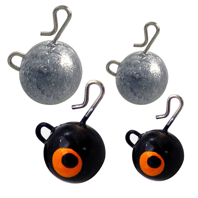 5ชิ้นตัวจมน้ำหนักตกปลาลูกกลมหั - Fishing Hook Jig บทวิจารณ์และราคา