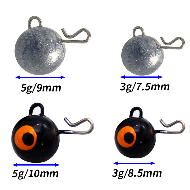 5ชิ้นตัวจมน้ำหนักตกปลาลูกกลมหั - Fishing Hook Jig บทวิจารณ์และราคา