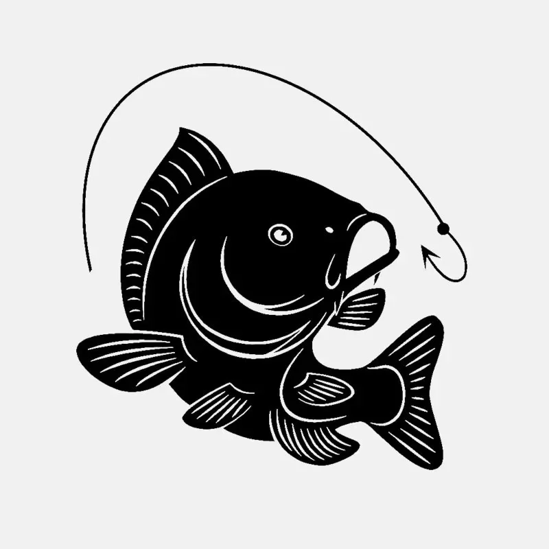 เบ็ดตกปลาคาร์พศิลปะสติ๊กเกอร์ต - Fishing Hook บทวิจารณ์และราคา