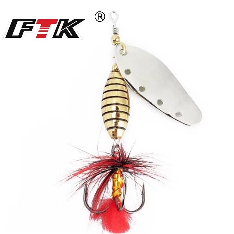 FTK 6g 12g 16g โลหะ Spinner เห - Fishing Hook Treble บทวิจารณ์และราคา
