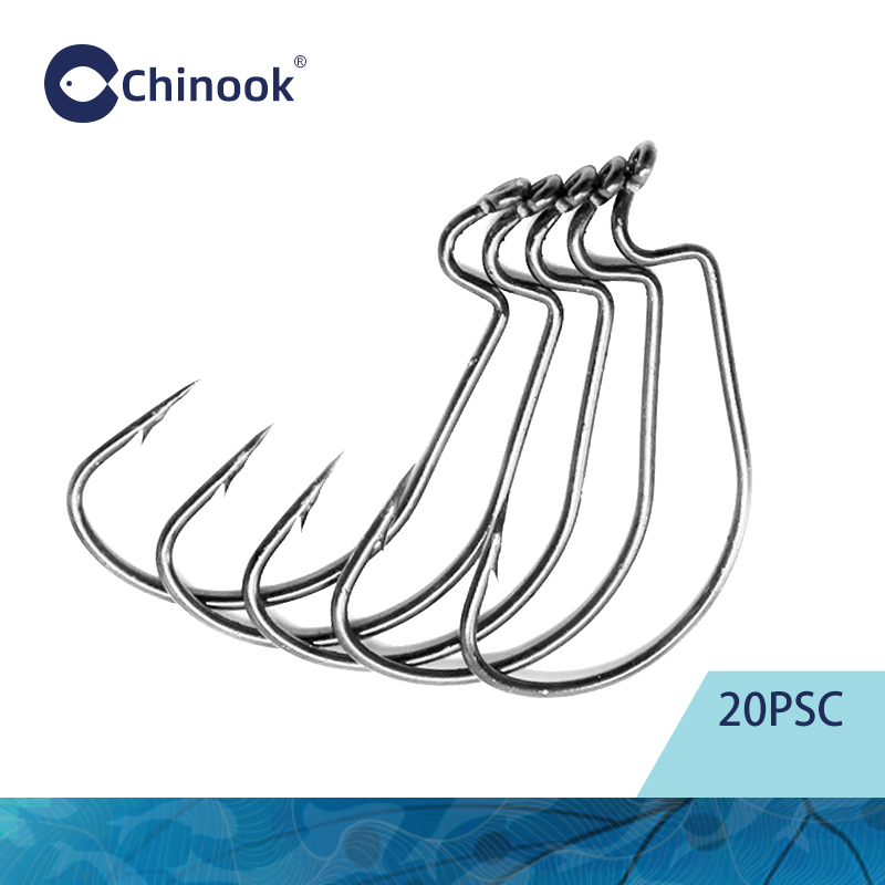 ตะขอเบ็ดตกปลา Chinook 20 ชิ้น  - Fishing Hook Offset บทวิจารณ์และราคา