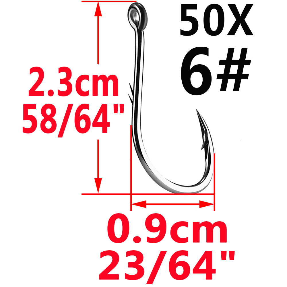 50Pcs Iseama วงกลมปลาคาร์พ Eye - Fishing Hook Circle บทวิจารณ์และราคา