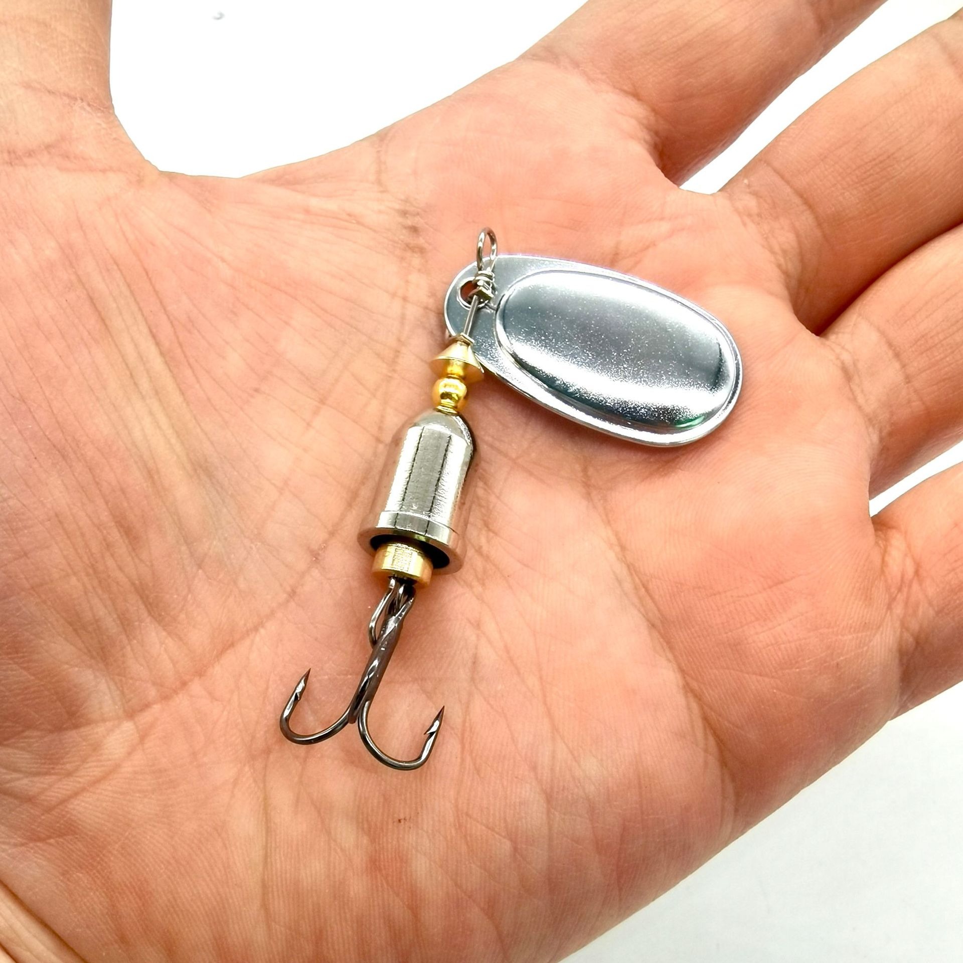 เหยื่อปลอมโลหะแบบหมุน 1 ชิ้น ข - Fishing Hook Treble บทวิจารณ์และราคา