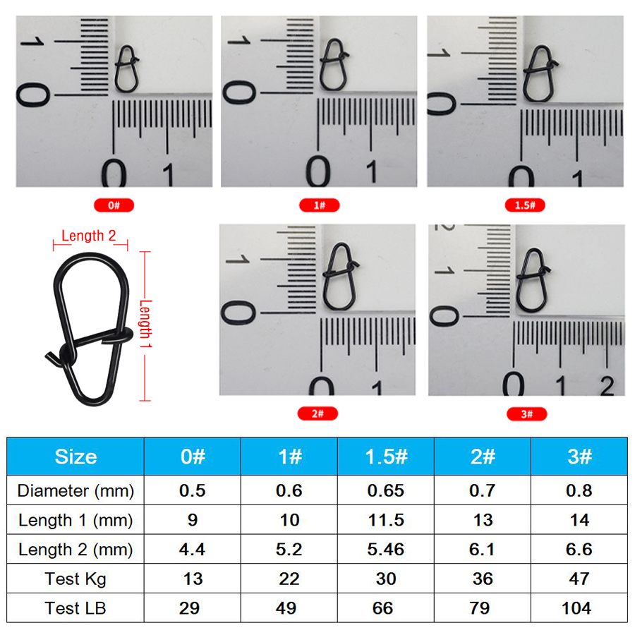 50 ชิ้น Crankbait Snaps สแตนเล - Fishing Hook Stainless Steel บทวิจารณ์และราคา
