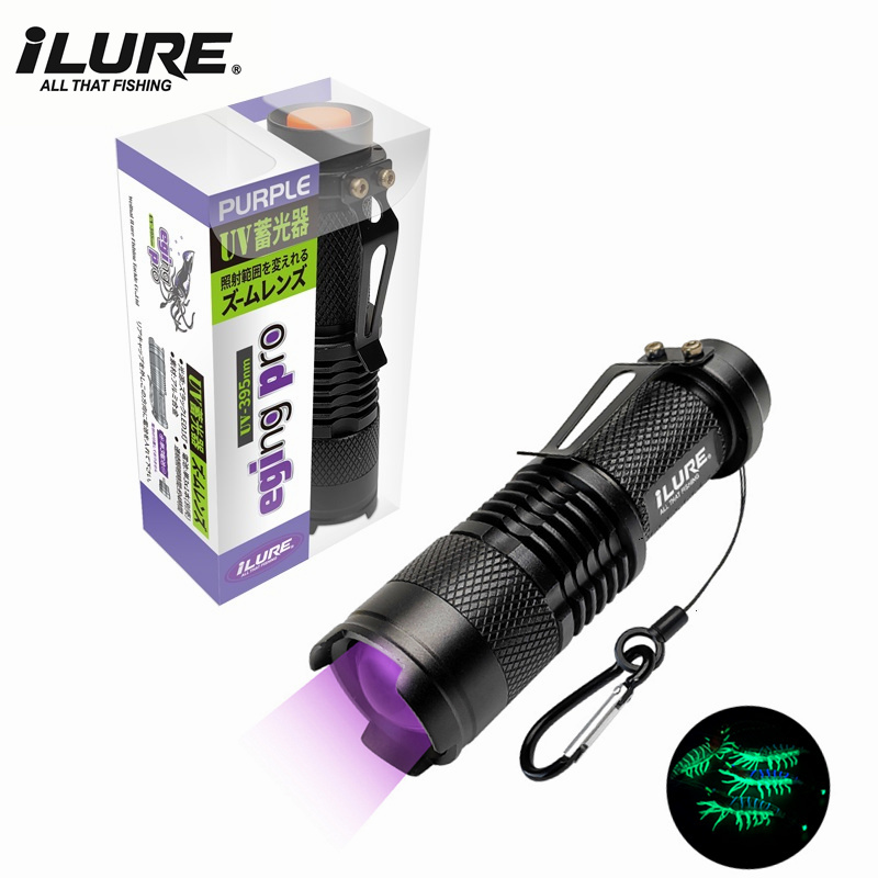 MINI UV ไฟฉาย 395nm อัลตราไวโอ - Fishing Hook Jig บทวิจารณ์และราคา