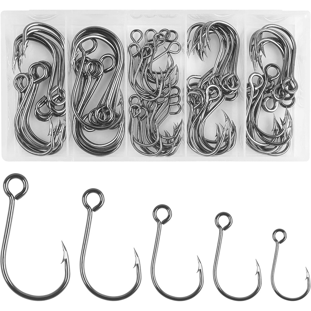 70 ชิ้นตกปลาอินไลน์ตะขอเดี่ยวเ - Fishing Hook Circle บทวิจารณ์และราคา