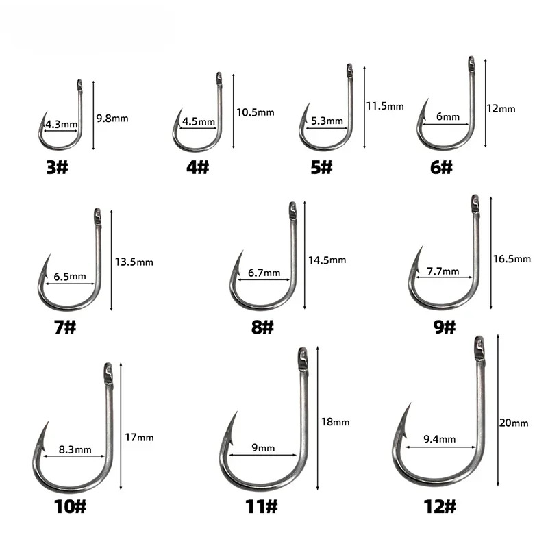 เบ็ดตกปลาเหล็กกล้าคาร์บอน แข็ง - Fishing Hook Circle บทวิจารณ์และราคา
