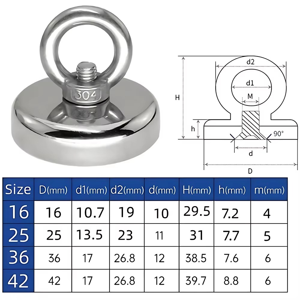 ตกปลา Salvage Neodymium แม่เหล - Fishing Hook Stainless Steel บทวิจารณ์และราคา