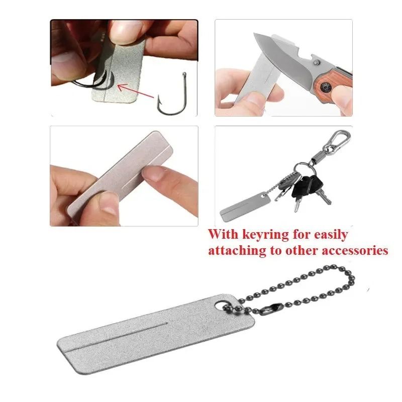 หินลับมีดเพชรขนาดเล็กแบบพวงกุญ - Fishing Hook บทวิจารณ์และราคา