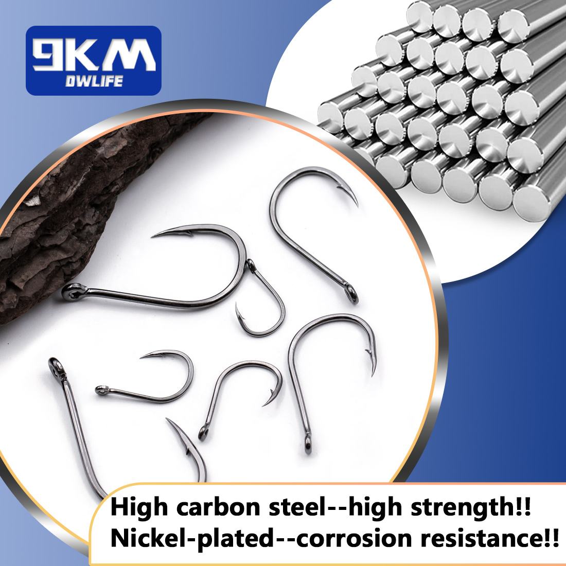 เบ็ดตกปลาอิเซอามะ 9KM 50~200 ช - Fishing Hook Circle บทวิจารณ์และราคา