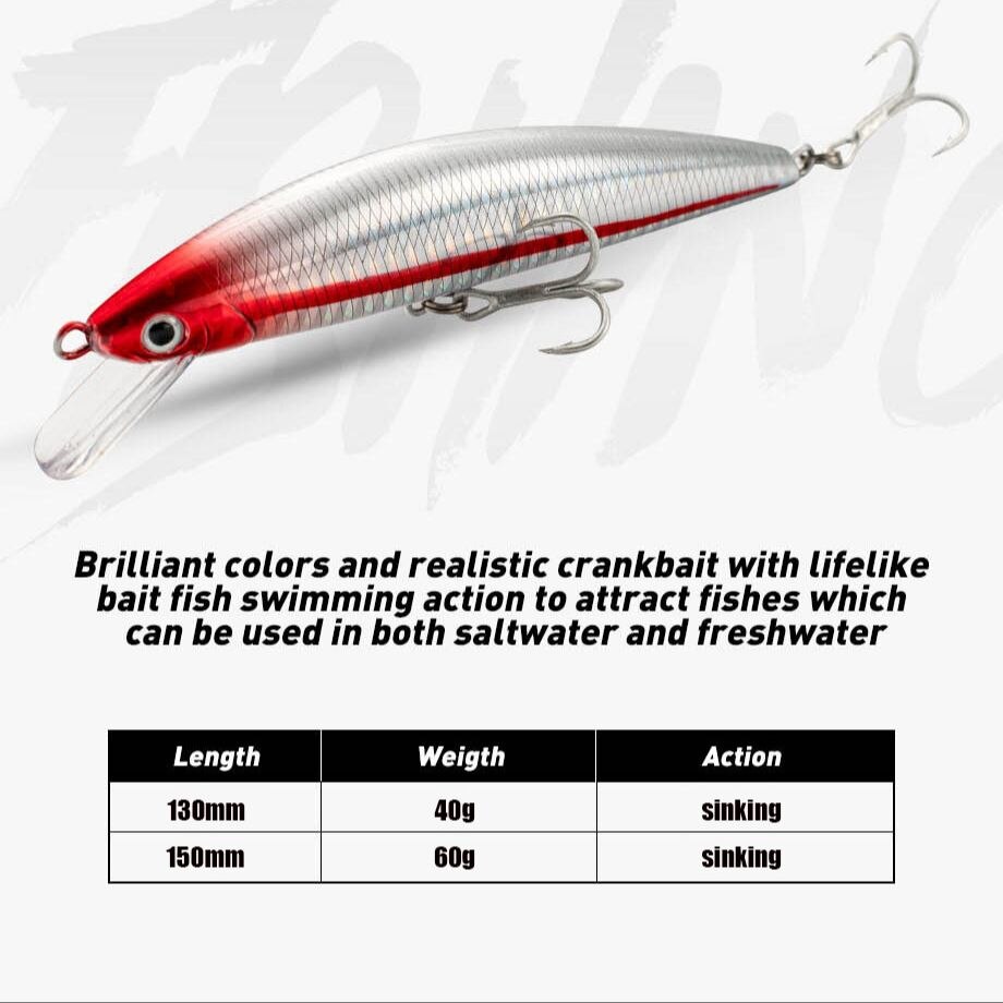 เหยื่อล่อปลาซิวแบบจมขนาด13ซม.  - Fishing Hook Treble บทวิจารณ์และราคา