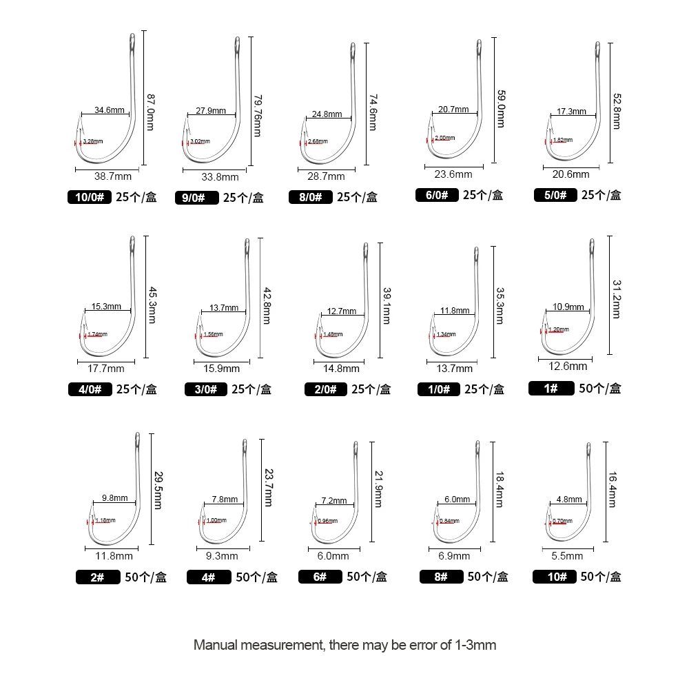 ตะขอตกปลา FTK 1-10 # 50ชิ้น1/0 - Fishing Hook Offset บทวิจารณ์และราคา