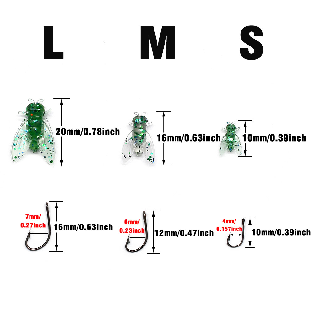 เหยื่อตกปลาปลอมรูปแมลงวัน 10 ช - Fishing Hook Assortment บทวิจารณ์และราคา