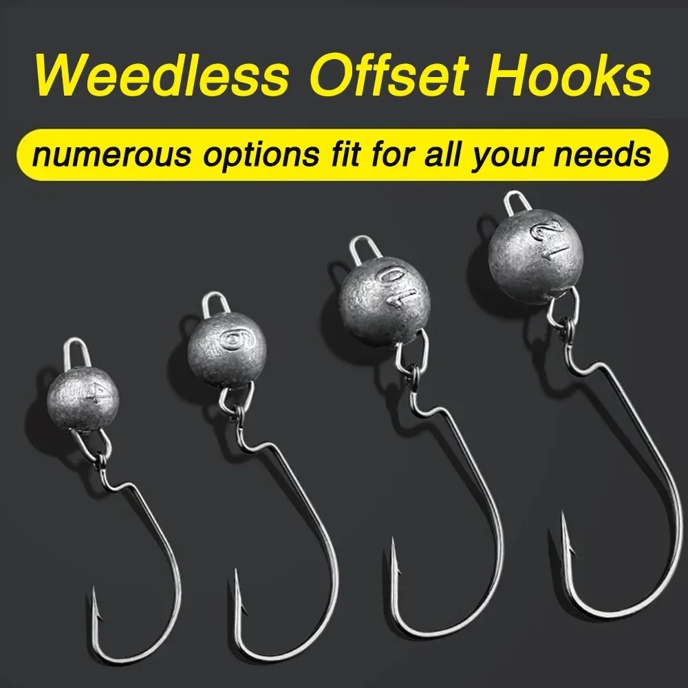 5pcs โลหะ JIG HEAD หนอนตะขอ 2g - Fishing Hook Weedless บทวิจารณ์และราคา