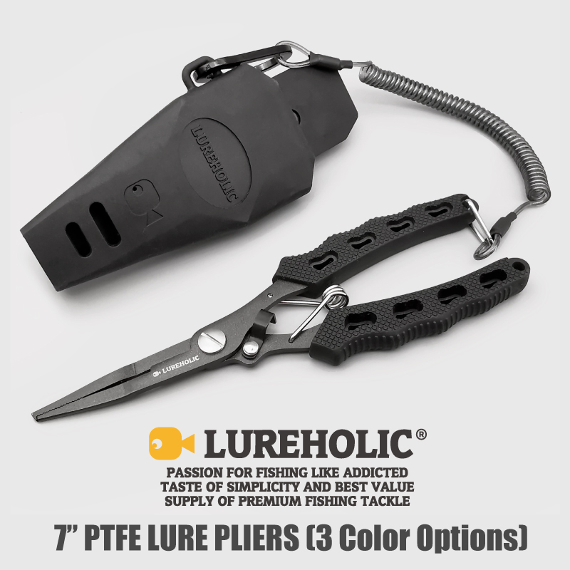 Lureholic 7 ”คีมตกปลาเคลือบ PT - Fishing Hook Remover บทวิจารณ์และราคา